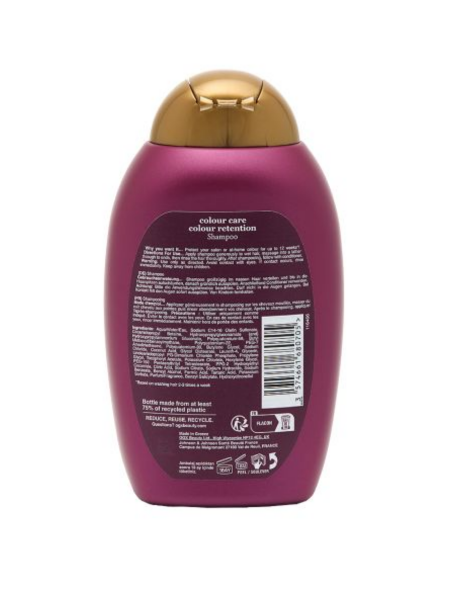 Шампунь для сохранения цвета окрашенных волос OGX Colour Retention Shampoo, 385 ML